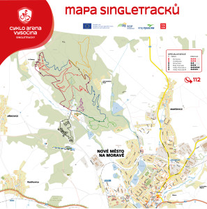 Cyklo aréna Vysočina - mapa